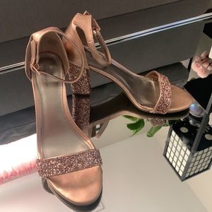 Rose Gold Glitter Sandals